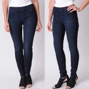 Eileen Fisher | Organic Cotton Stretch Waist Dark Wash Pull On Jeans Sz XS